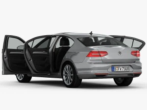 volkswagen passat 2015 detailed interior 3D Model