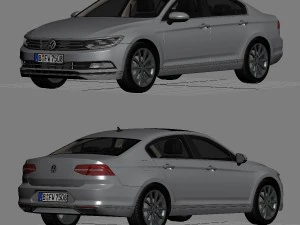volkswagen passat 2015 detailed interior 3D Model