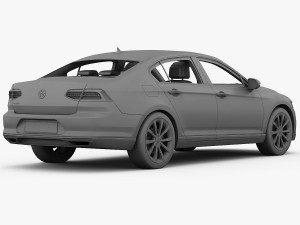 volkswagen passat 2015 detailed interior Model 3D