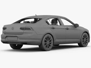 volkswagen passat 2015 detailed interior 3D Model