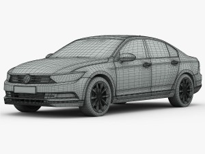 volkswagen passat 2015 detailed interior Model 3D