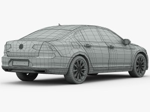 volkswagen passat 2015 detailed interior Model 3D