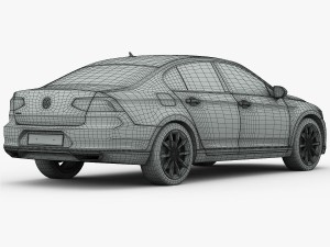 volkswagen passat 2015 detailed interior Model 3D