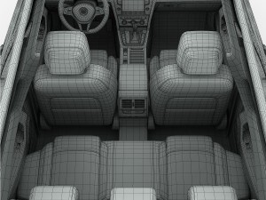 volkswagen passat 2015 detailed interior Model 3D