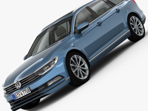 volkswagen passat variant 2015 detailed interior 3D Model