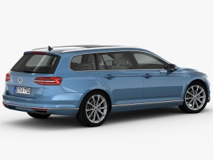 volkswagen passat variant 2015 detailed interior 3D 모델