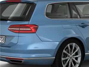 volkswagen passat variant 2015 detailed interior 3D 모델
