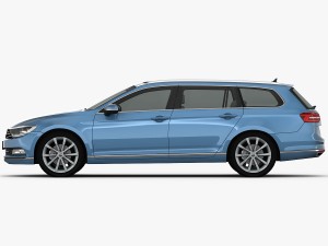 volkswagen passat variant 2015 detailed interior 3D 모델