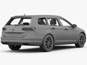 volkswagen passat variant 2015 detailed interior 3D 모델