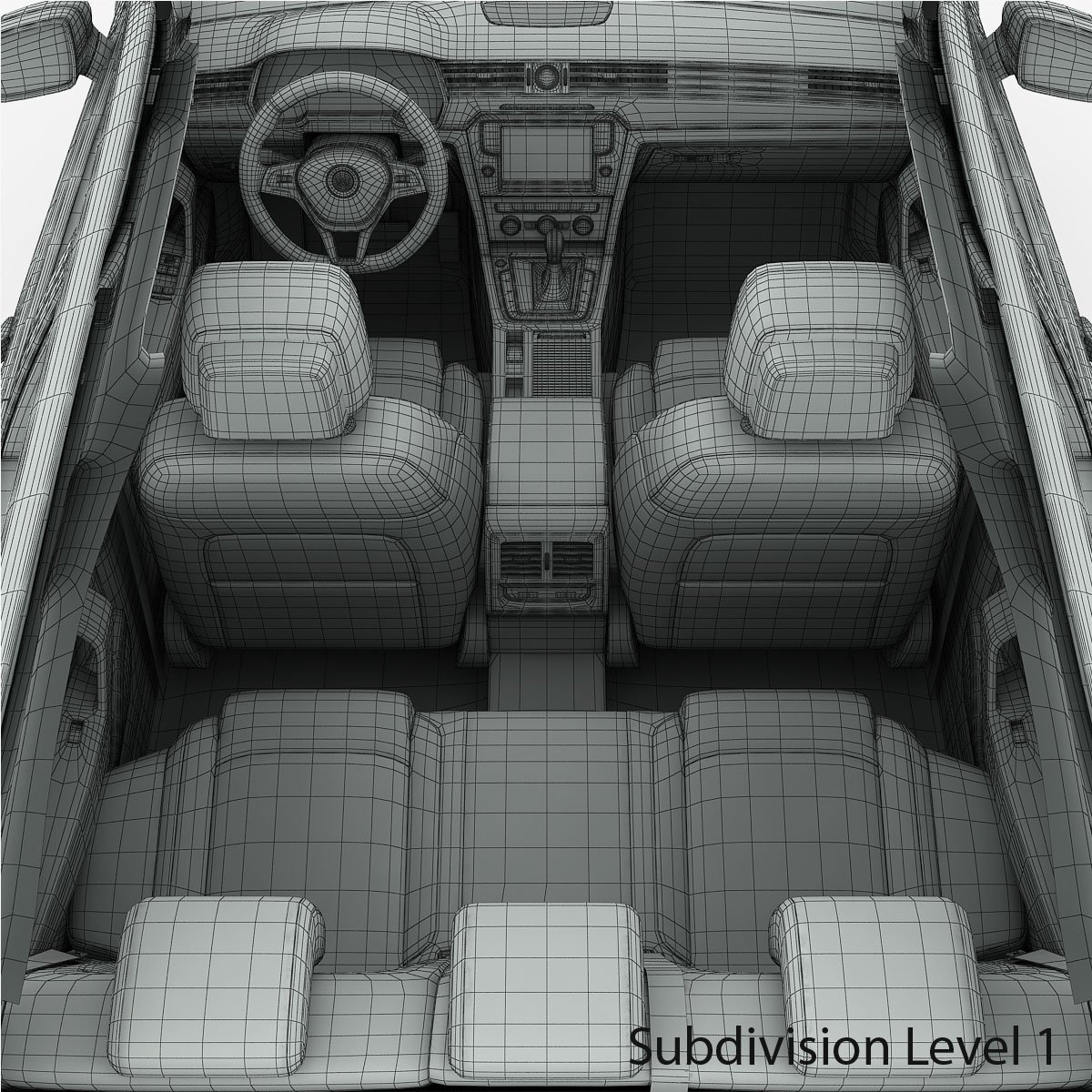 Volkswagen Passat Variant 2015 Detailed Interior 3d Model In Wagon