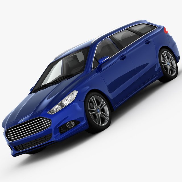 ford mondeo wagon 2015 3D Модель .c4d .max .obj .3ds .fbx .stl .blend 