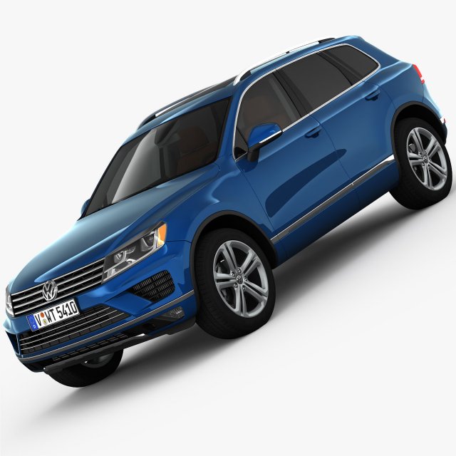 volkswagen touareg 2015 detailed interior Modelo 3D .c4d .max .obj .3ds .fbx .stl .blend 