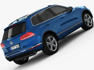 volkswagen touareg 2015 detailed interior 3D Model