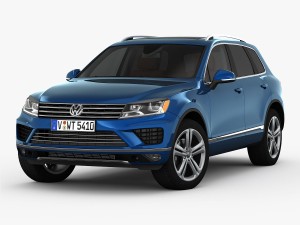 volkswagen touareg 2015 detailed interior Modelo 3D