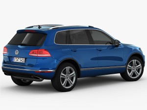 volkswagen touareg 2015 detailed interior Modelo 3D