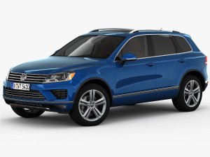 volkswagen touareg 2015 detailed interior Modelo 3D