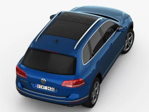volkswagen touareg 2015 detailed interior 3D Model