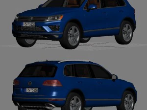 volkswagen touareg 2015 detailed interior 3D Model