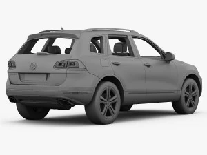 volkswagen touareg 2015 detailed interior 3D Model