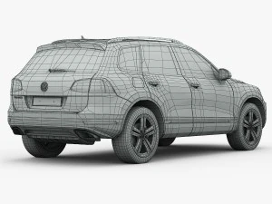 volkswagen touareg 2015 detailed interior 3D Model