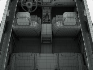 volkswagen touareg 2015 detailed interior Modelo 3D