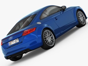 audi tt coupe 2015 detailed interior Modelo 3D