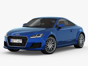 audi tt coupe 2015 detailed interior Modelo 3D