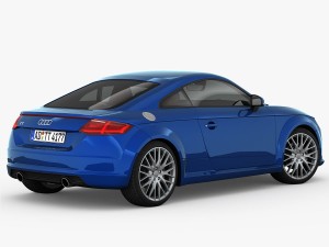 audi tt coupe 2015 detailed interior Modelo 3D