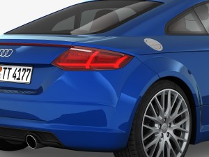 audi tt coupe 2015 detailed interior Modelo 3D
