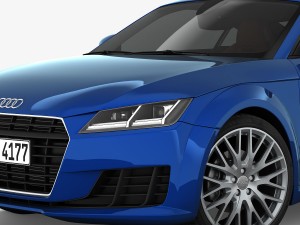 audi tt coupe 2015 detailed interior Modelo 3D