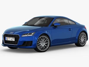 audi tt coupe 2015 detailed interior Modelo 3D