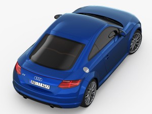 audi tt coupe 2015 detailed interior Modelo 3D