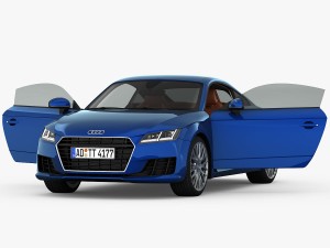 audi tt coupe 2015 detailed interior Modelo 3D