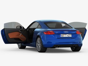 audi tt coupe 2015 detailed interior Modelo 3D
