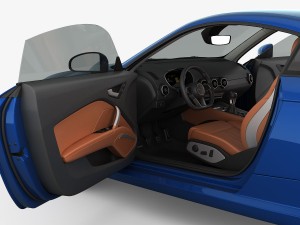 audi tt coupe 2015 detailed interior Modelo 3D