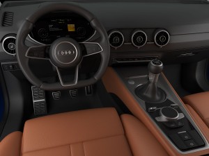 audi tt coupe 2015 detailed interior Modelo 3D