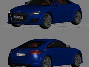 audi tt coupe 2015 detailed interior Modelo 3D