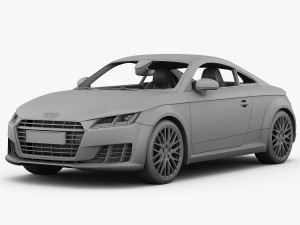 audi tt coupe 2015 detailed interior Modelo 3D