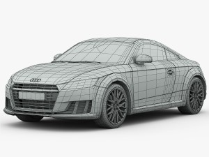 audi tt coupe 2015 detailed interior Modelo 3D