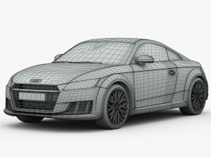 audi tt coupe 2015 detailed interior Modelo 3D