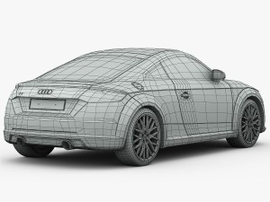 audi tt coupe 2015 detailed interior Modelo 3D