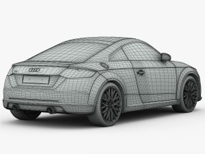 audi tt coupe 2015 detailed interior Modelo 3D