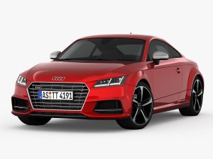 audi tts coupe 2015 detailed interior 3D Модель