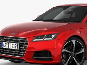 audi tts coupe 2015 detailed interior 3D Model