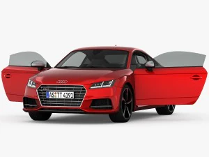 audi tts coupe 2015 detailed interior 3D Model