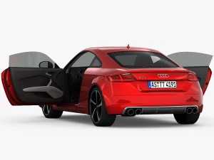 audi tts coupe 2015 detailed interior 3D Model