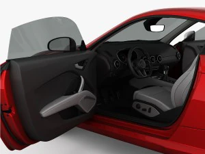 audi tts coupe 2015 detailed interior 3D Model