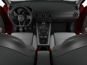 audi tts coupe 2015 detailed interior 3D Model