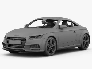audi tts coupe 2015 detailed interior 3D Model