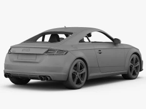 audi tts coupe 2015 detailed interior 3D Model